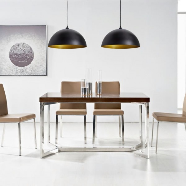 Candeeiros de teto 2 pcs altura ajustável semiesféricos preto M 4