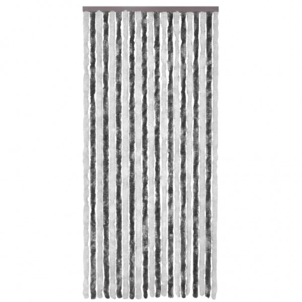 Cortina mosquitera gris y blanco chenilla 100x220 cm M 4