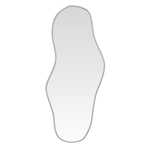 Espejo de pared plateado 60x25 cm H