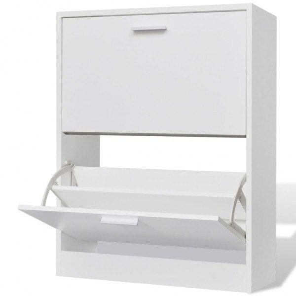 Mueble zapatero blanco con 2 compartimentos M 2