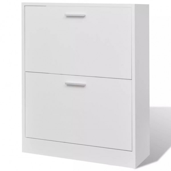 Mueble zapatero blanco con 2 compartimentos D