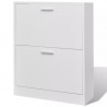 Mueble zapatero blanco con 2 compartimentos 1