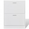 Mueble zapatero blanco con 2 compartimentos 3