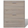 Mueble zapaterocolor roble con 2 compartimentos 3
