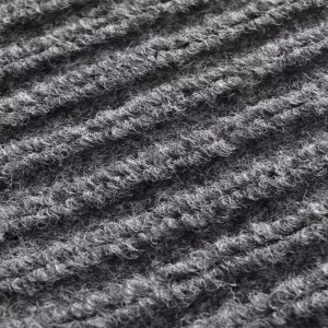 Alfombra de entrada PVC gris 90x120 cm H