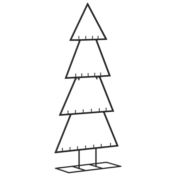 Árbol de Navidad para decoración metal negro 125 cm M 2