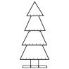 Árbol de Navidad para decoración metal negro 125 cm 3
