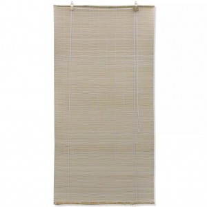 Persianas enrollables de bambú natural 140x160 cm H