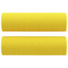 Sofá de 2 plazas con cojines tela amarillo claro 120 cm 5