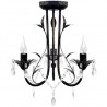 Lámpara de araña. candelabro negro estilo Art Nouveau. 3 x E14 1