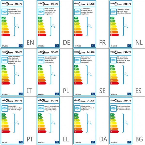 Lámpara de techo cristal forma de hoja 5 E14 verde y blanca M 4