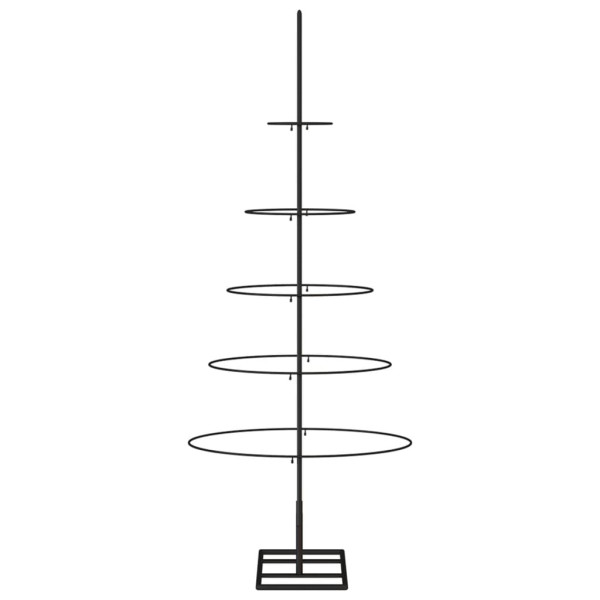 Árbol de Navidad para decoración metal negro 125 cm M 4