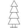 Árbol de Navidad para decoración metal negro 90 cm 3