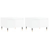 Mesas de centro 2pcs 50x46x35cm deriv. madeira branco brilhante 2