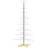 Árbol de Navidad metal negro con base de madera 180 cm 2