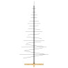 Árvore de Natal de metal com base em madeira 180 cm preto 4