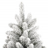 Árbol de Navidad artificial con bisagras y nieve flocada 180 cm 4