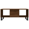 Mesa de centro madera contrachapada marrón roble 90x50x36.5 cm 5
