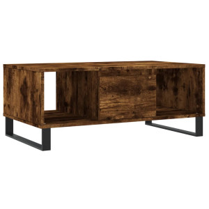 Mesa de centro madera contrachapada roble ahumado 90x50x36.5 cm H