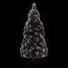 Árvore de Natal artificial com suporte/LED fibra óptica 210 cm 3