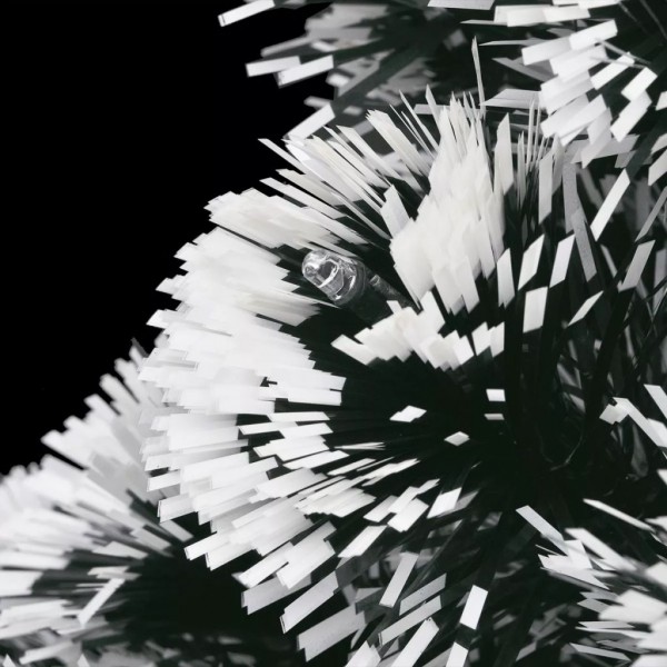 Árbol de Navidad artificial con soporte/LED fibra óptica 210 cm M 4