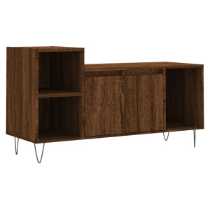 Mueble para TV madera contrachapada marrón roble 100x35x55 cm H