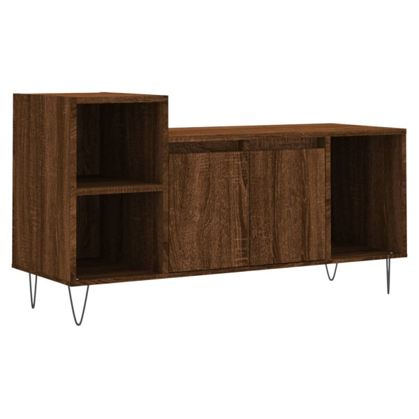 Mueble para TV madera contrachapada marrón roble 100x35x55 cm M 2