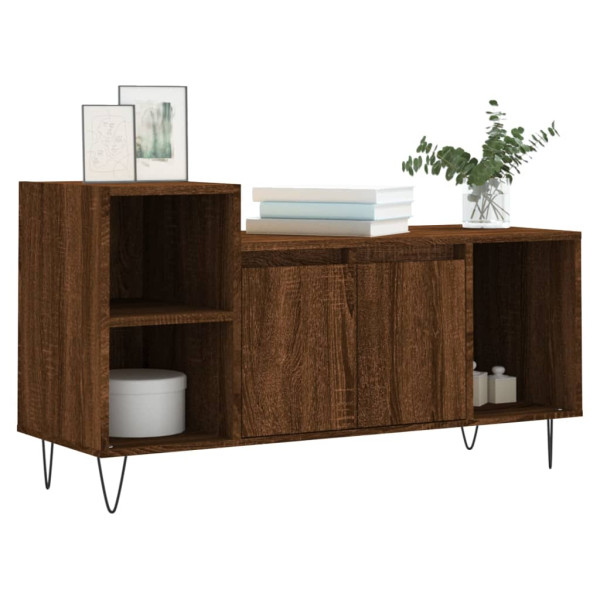Mueble para TV madera contrachapada marrón roble 100x35x55 cm M 3