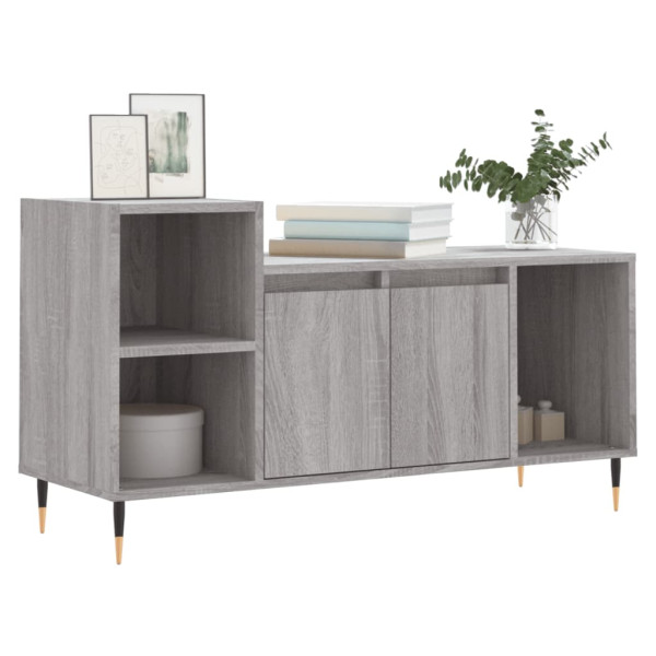 Mueble de TV madera contrachapada gris Sonoma 100x35x55 cm M 3