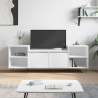 Mueble para TV madera contrachapada blanco 160x35x55 cm 1