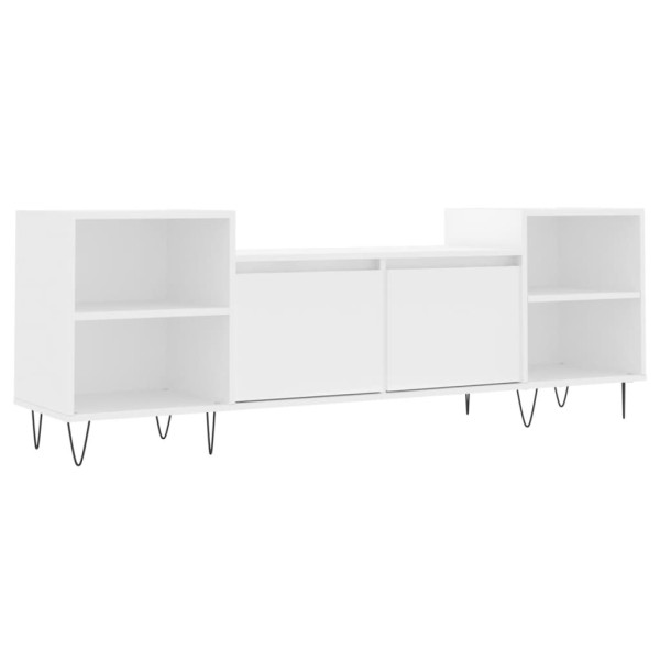 Mueble para TV madera contrachapada blanco 160x35x55 cm M 2