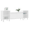 Mueble para TV madera contrachapada blanco 160x35x55 cm 3