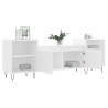 Mueble para TV madera contrachapada blanco 160x35x55 cm 4