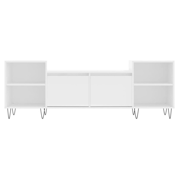 Mueble para TV madera contrachapada blanco 160x35x55 cm M 5