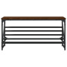 Mueble zapatero madera de ingeniería marrón roble 90x30x45 cm 4