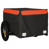 Remolque de carga para bicicleta hierro negro y naranja 30 kg 4