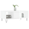 Mesa de centro madera contrachapada blanco brillo 90x50x36.5 cm 3