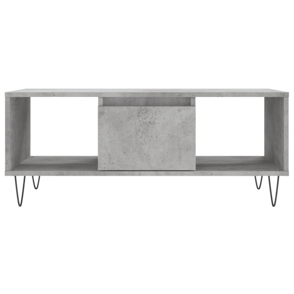 Mesa de centro madera contrachapada gris hormigón 90x50x36.5 cm M 5