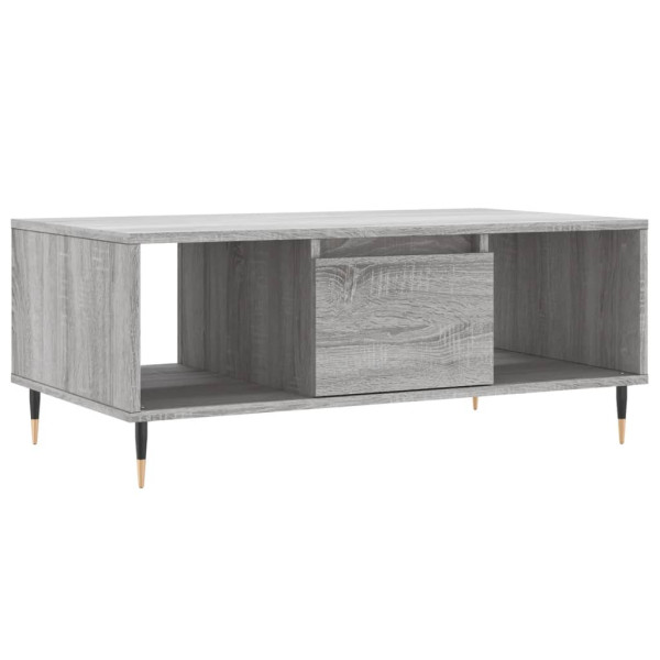 Mesa de centro madera contrachapada gris Sonoma 90x50x36.5 cm M 2