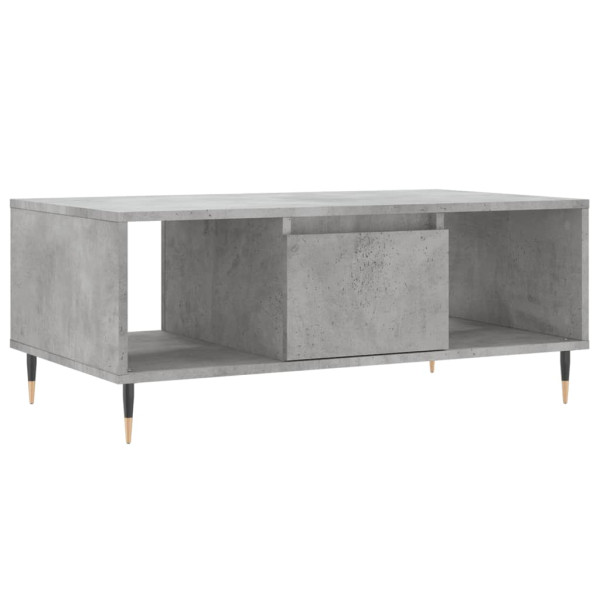 Mesa de centro madera contrachapada gris hormigón 90x50x36.5 cm M 2