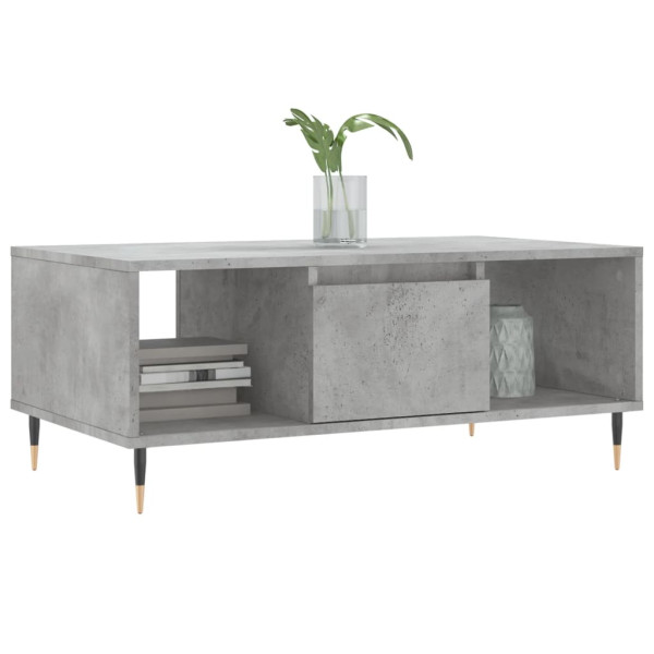 Mesa de centro madera contrachapada gris hormigón 90x50x36.5 cm M 3