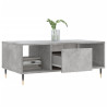 Mesa de centro madera contrachapada gris hormigón 90x50x36.5 cm 4