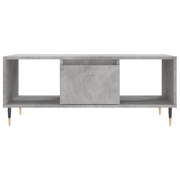 Mesa de centro madera contrachapada gris hormigón 90x50x36.5 cm M 5