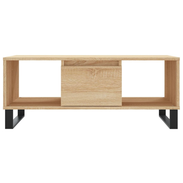 Mesa de centro madera contrachapada roble Sonoma 90x50x36.5 cm M 5
