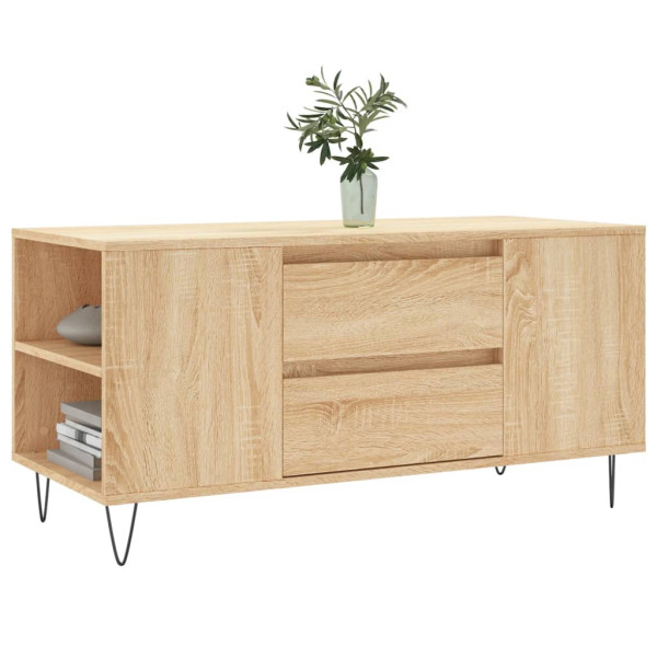 Mesa de centro madera de ingeniería roble Sonoma 102x44.5x50 cm M 3