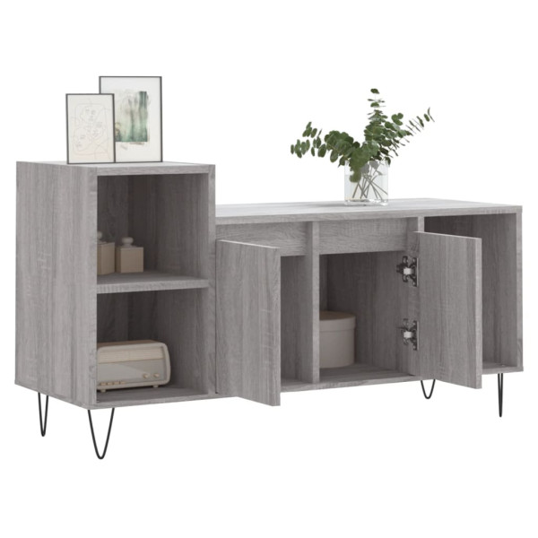 Mueble de TV madera contrachapada gris Sonoma 100x35x55 cm M 4
