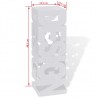 Suporte guarda-chuvas/de armazenamento quadrado branco aço 48.5 cm 5