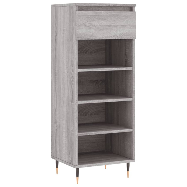 Mueble zapatero madera contrachapada gris Sonoma 40x36x105 cm M 2
