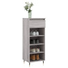 Mueble zapatero madera contrachapada gris Sonoma 40x36x105 cm 3