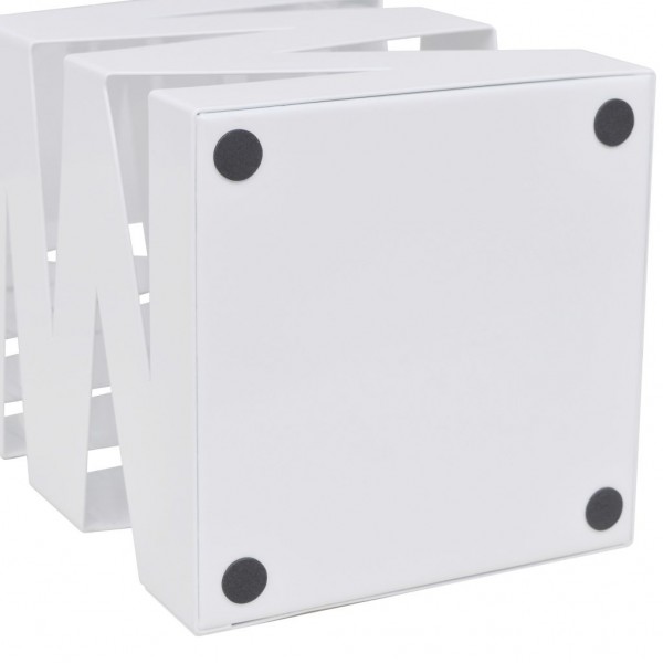 Suporte guarda-chuvas/de armazenamento quadrado branco aço 48.5 cm M 4